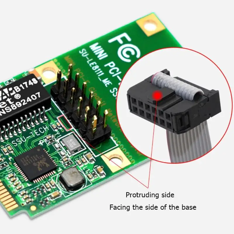 Мини PCI-E SSU LE8111-ME гигабитная Проводная сетевая карта RJ45 адаптер для IPC