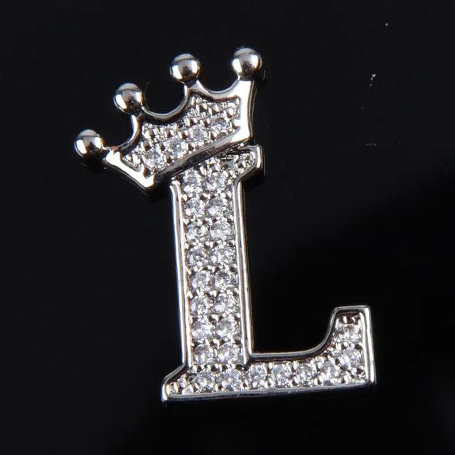 Hot Sale Metal Croc Shoe Charms Crown Letter Bling Rhinestone Shoes Decorations High Quality Butterfly Wristband Accessories g1012