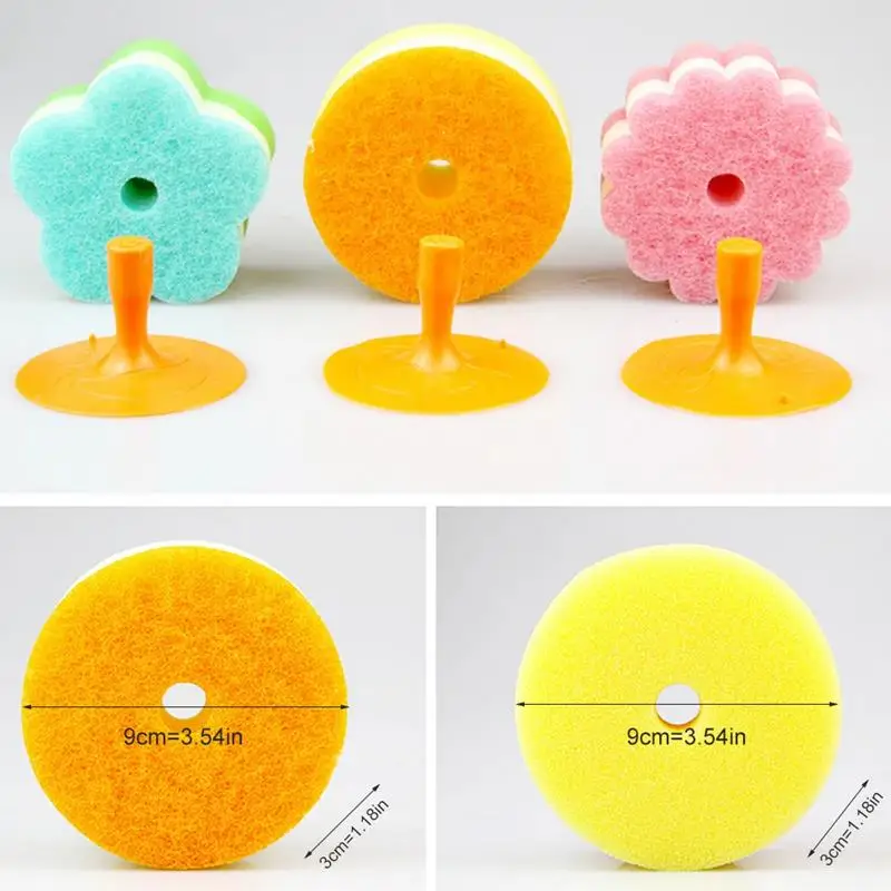 Spugna Per Pulizia 2 Pezzi Spugna Per Lavaggio A Doppia Faccia Spugna Per Pulizia Della Cucina Spugna Magica Con Ventosa