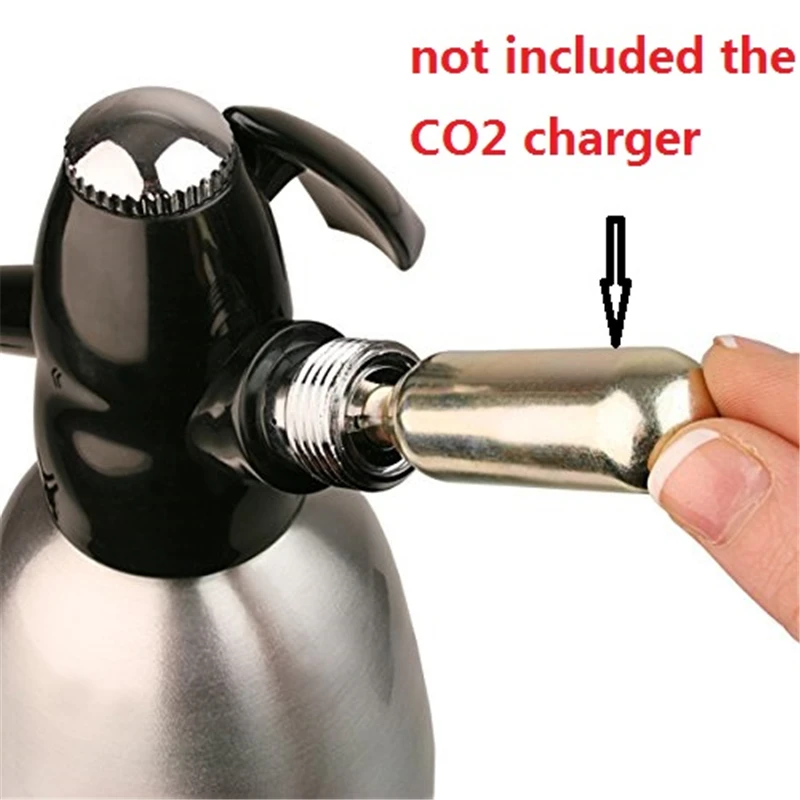 Soda Siphon Wine Making 1Ltr-Make Sparkling Water for Mojitos,Gin Fizz Cocktail and Wine Spritzer Bar Tool