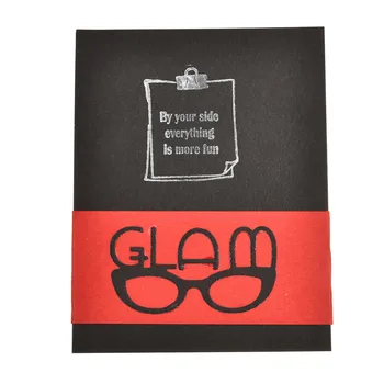 

YaMinSanNiO Glam Letter Glasses Metal Cutting Dies for Craft Dies Scrapbooking Album Embossing Stencil DIY Die Cut Decoration