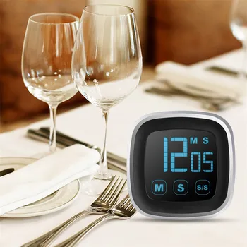 

SEAAN Large Electronic Touch Screen LED Display Kitchen Timer Electronic Digital Kitchen Cooking Timer Refrigerator Watch