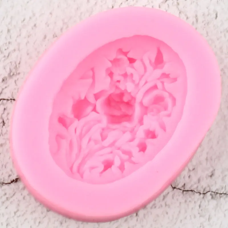 Розовые силиконовые формы в виде цветка, свадебные инструменты для украшения торта, шоколадная мастика, 3D Мыло ручной работы, формы