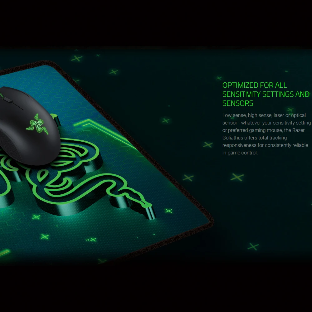 Razer Goliathus управление игровой коврик для мыши силиконовый коврик для мыши профессиональные геймеры маленький 215 мм* 270 мм Средний 254 мм* 355 мм Большой