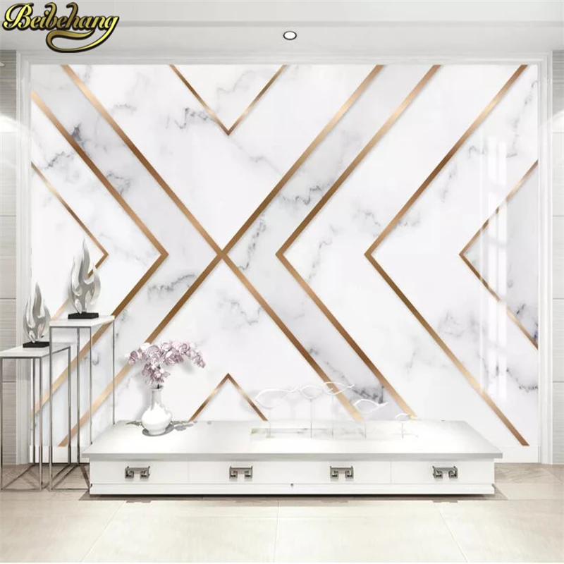 Пользовательские фото геометрические мраморные обои гостиной спальни ТВ фон настенные фрески обои для стен