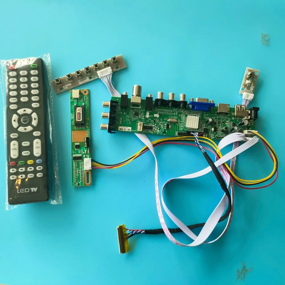 

Набор для LP154WX5-TLB2 Цифровой HDMI 30pin DVB-C DVB-T 1280X800 панель пульта дистанционного управления плата 1 CCFL LCD TV VGA USB AV 15,4"