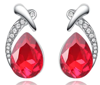 

UXN338 Glitter Earring 925 Sterling Silver Zirconia stone Female Engagement Jewelry