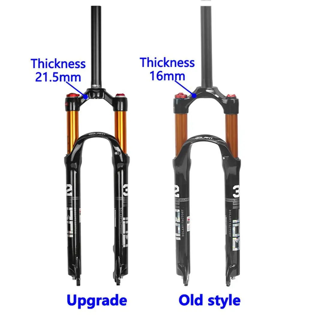 Sturdy Durable Bicycle Front Fork Mountain Silver, Black Bike Air Suspension Front 100mm Fork