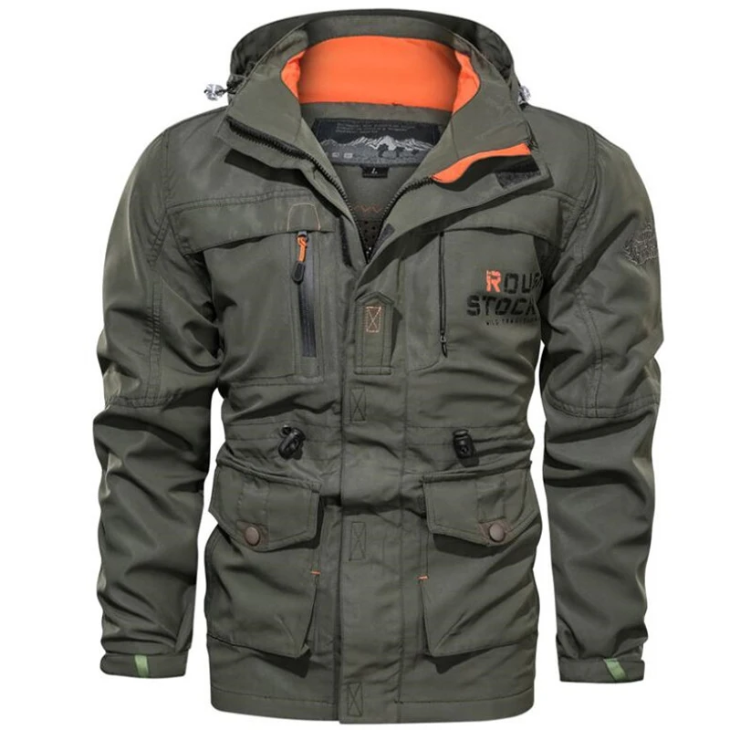 Новая весенняя мужская куртка с несколькими карманами водонепроницаемая