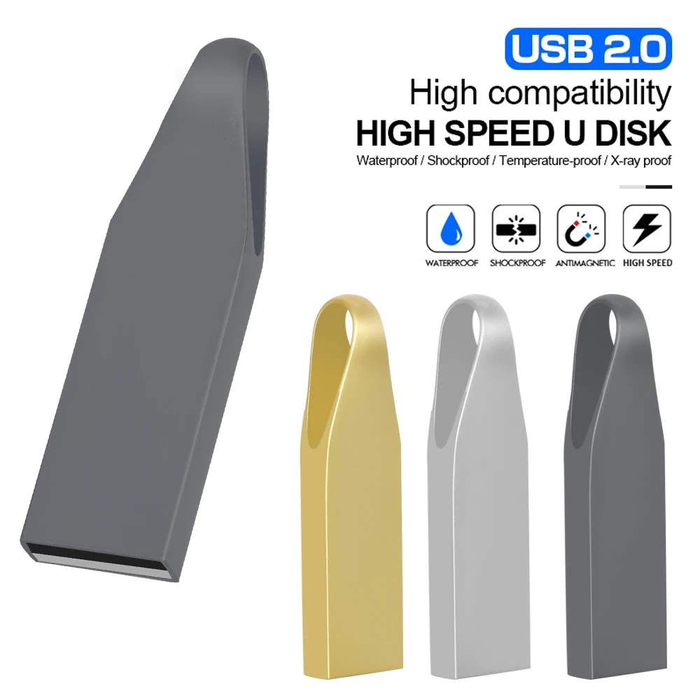 Мини-флеш-накопитель USB 2 0 металлический флэш-накопитель объемом 64 ГБ флешка с