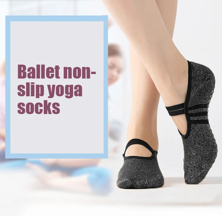 Женские носки для йоги нескользящие носки с захватами дышащие Профессиональные удобные носки из хлопка носки для пилатеса для женщин
