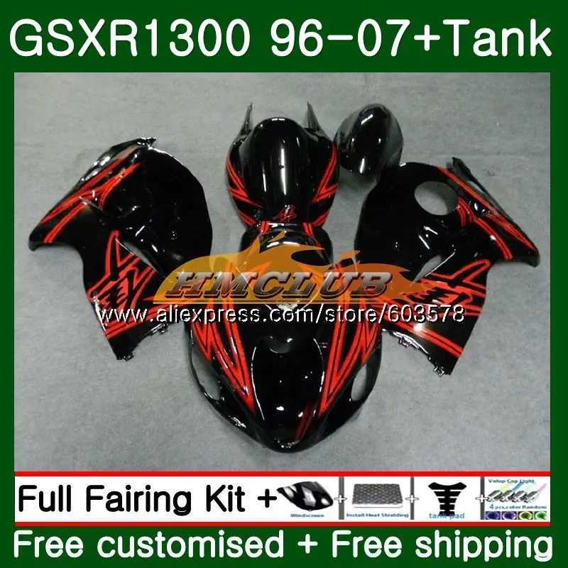 GSXR 1300 для SUZUKI Hayabusa GSXR1300 96 97 98 99 00 01 21CL. 87 GSX R1300 1996 1997 1998 1999 2000 2001 обтекающий красный черный