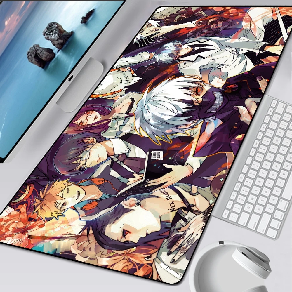 Tokyo Ghoul Gaming Play Mats Mousepad Anime Cartoon xl Large Size Gamer Mouse Pad Big Keyboard Desk Computer PC Mat Notbook Pad