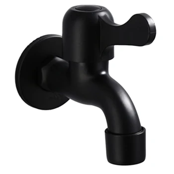 

Bathroom Black Single Cold Tap Wall Single Tap Cold Water Faucet Garden Black Tap,4 Points Faucet Faucet-Short B