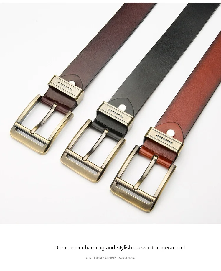 cheap designer belts 2021 Whole cow Genuine Leather Luxury Strap Male Belts For Men New Fashion Classice Vintage Pin Buckle Leather Jeans Men Belt ranger belt