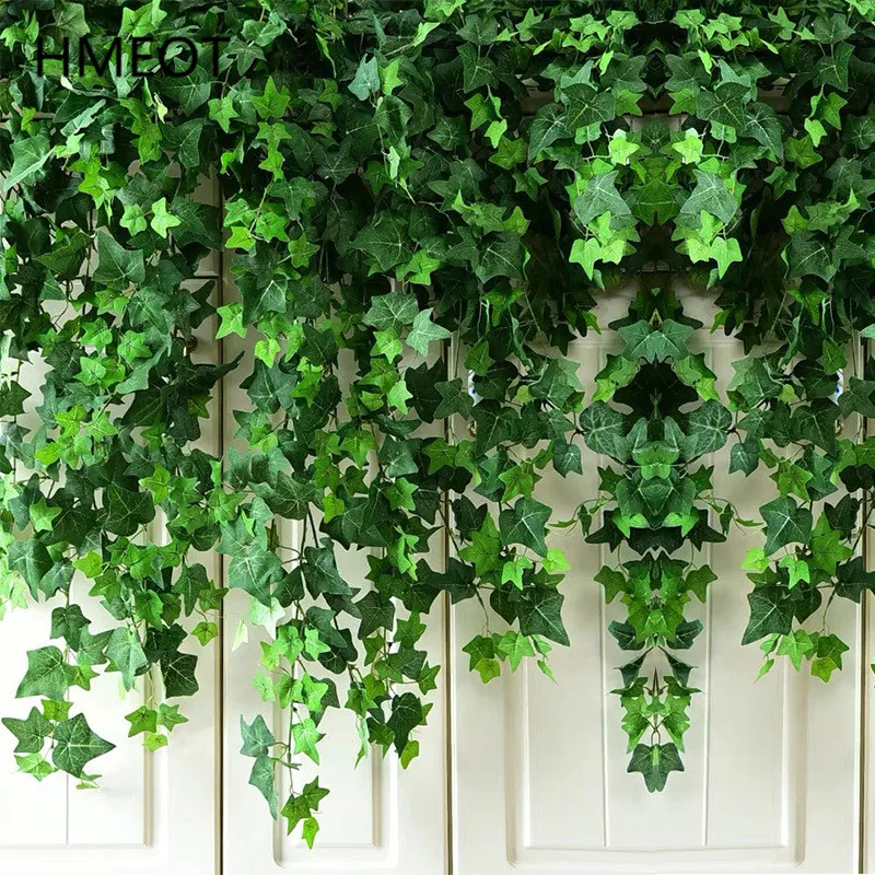 Decorative artificial plants ivy fake flower vine rattan ceiling wall  hanging flower vi…