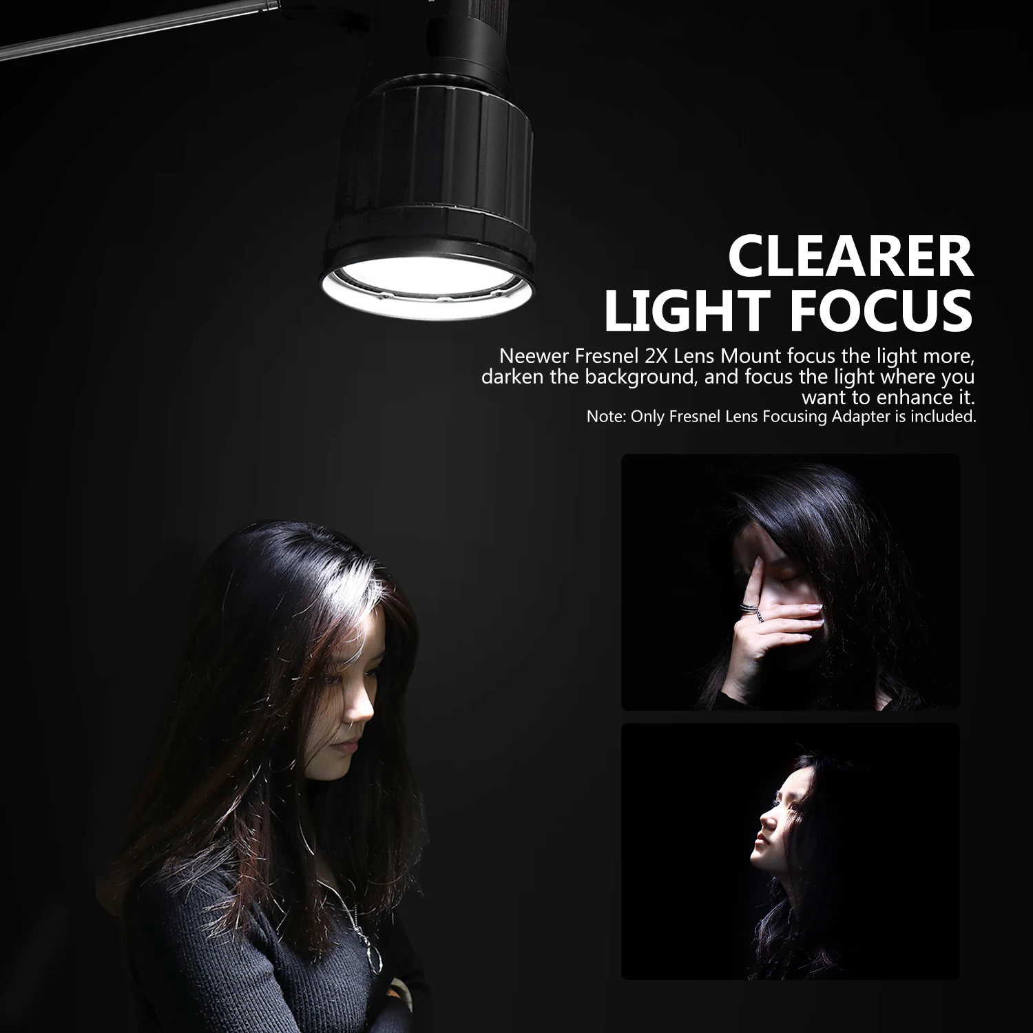 Neewer Fresnel 2X Крепление объектива для SL60W SLB60W светодиодный светильник с непрерывным