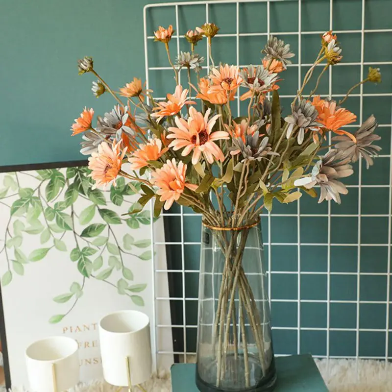 

Hand Bouquet Small Wild Chrysanthemum Artificial Flower Household Living Room Table Decoration DIY Materials