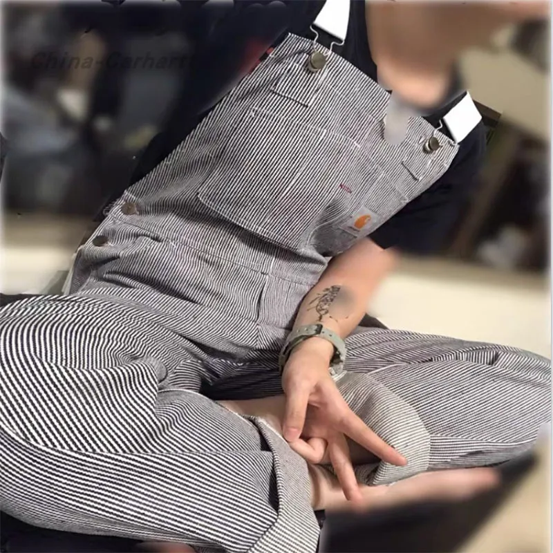 Комбинезон джинсовый для мужчин и женщин Модный повседневный свободный