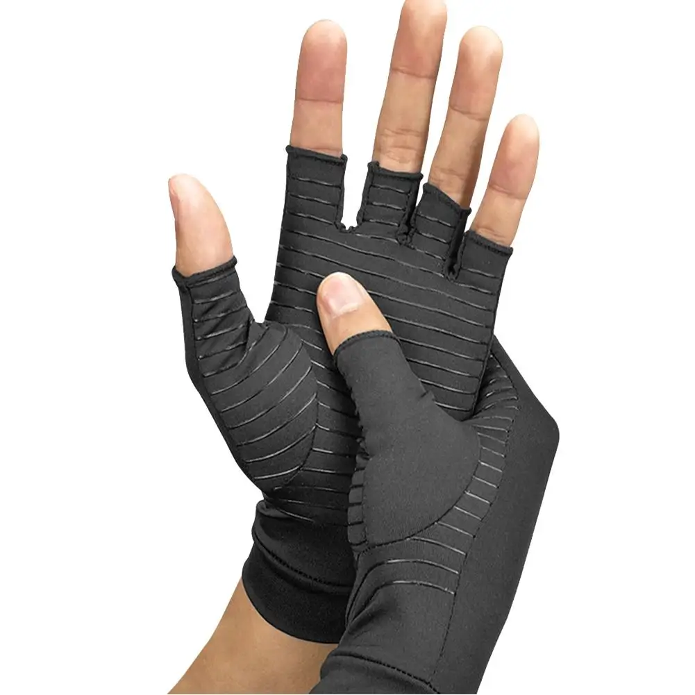 

Half Finger Cycling Gloves Arthritis Pressure Health Gloves Ash High Elastic Breathable Rehabilitation Riding Gloves Hot Sale