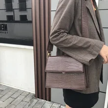 Роскошная женская сумка, дизайнерская Высококачественная сумка из искусственной кожи аллигатора, сумка через плечо, винтажная сумка-мессенджер из крокодиловой кожи