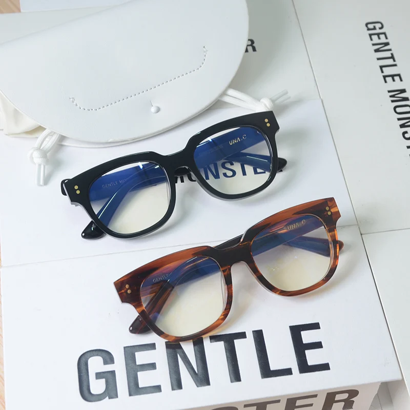 

2021 Gentle UNA C blue light Acetate Leisure Glasses Frame Men Women Vintage prescription eyewear Myopia optical eyeglass frames