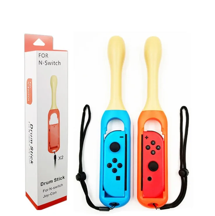 Двойной пакет барабанные палочки рукоятка для Nod NS switch Joy-Con контроллеры для Taiko Drum Master Kinect игра с ремешками на запястье