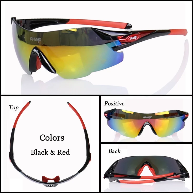 PHMAX бренд Ультралайт 23 г красочные спортивные солнцезащитные очки для велоспорта/очки для горного велосипеда/очки для езды на велосипеде очки для велоспорта