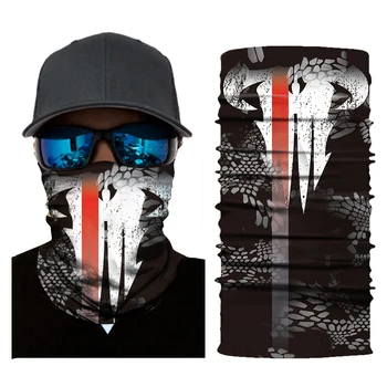 

Motorcycle Mask Biker Balaclava Face Shield Bandana Moto Unisex Skull Face Mask Cycling Seamless Ski Ghost Mask Moto Mascara