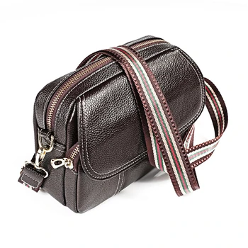 

Genuine Leather Ladies Hand Bags Woman Bag Small Handbags Crossbody Bags For Women Shoulder Bag Multi Pockets Handbag Sac A Main