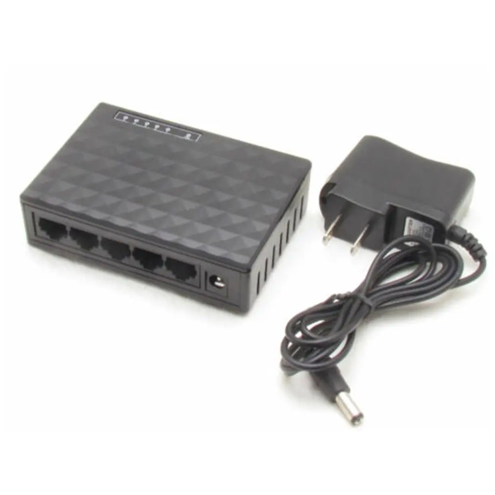 

RJ45 MINI 5-Ports Fast Ethernet Network Black Switch Hub for Desktop PC Gigabit switch 5-port Ethernet switch