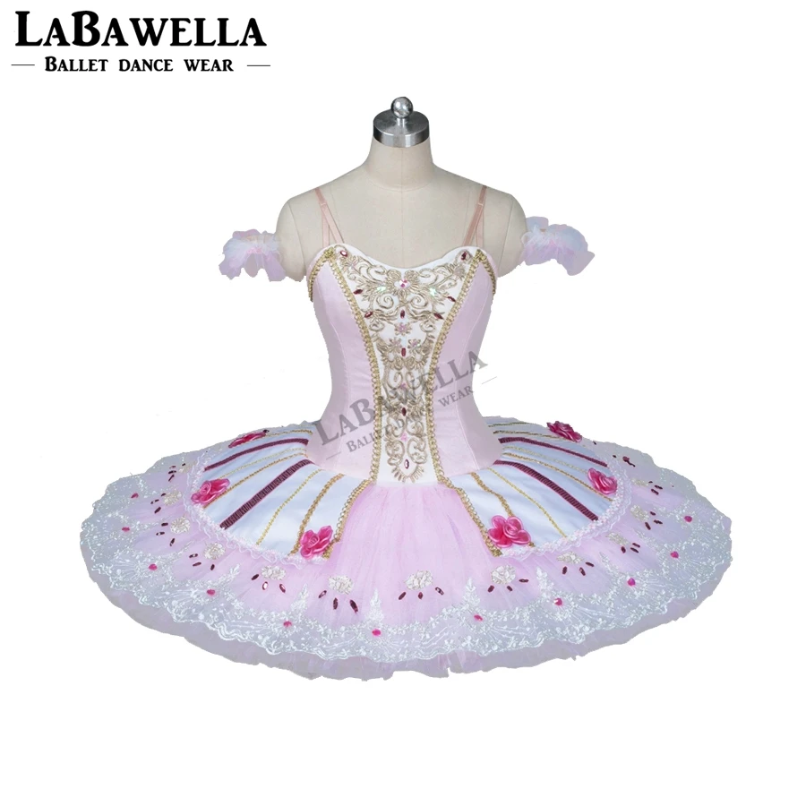 Peach Pink Performance Tutu For Competition Variation Professional Tutu Ballet Adult Girls Classical Tutu Costume Ballet BT9086