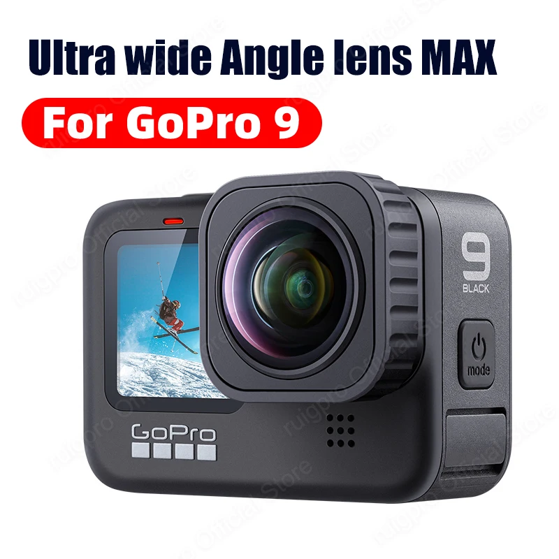 

Gopro Hero 9 Optical Glass Ultra Wide Angle Replacement Lens Max 155° Anti-shake Zoom HD Depth of Field Gopro Hero 9 Accessories