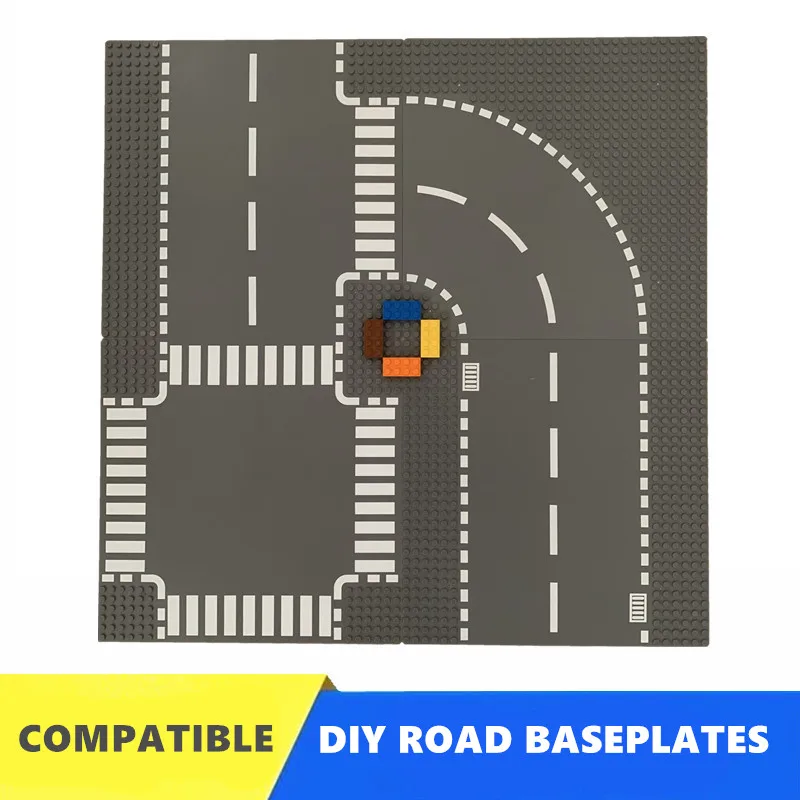 

Classic Bricks Baseplates Plastic Construction Toys Building Blocks Compatible Legoed City Road Base Plates for Kids 25.6*25.6cm