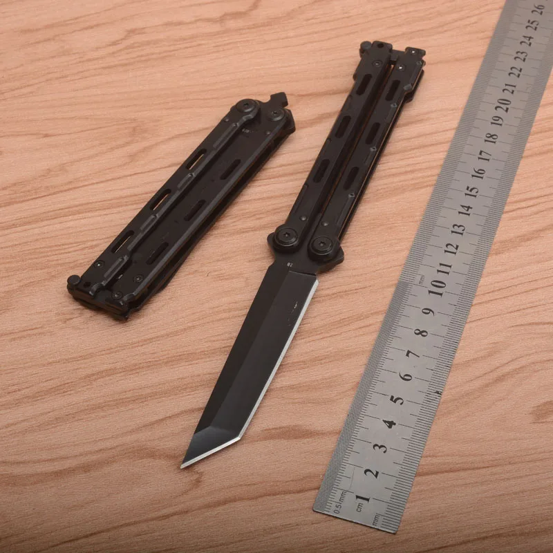 

Hot selling 03B Folding Camping Outdoor Knife Pocket No Edge Balisong Hunting Training Survival Tactical EDC Kitchen Tools