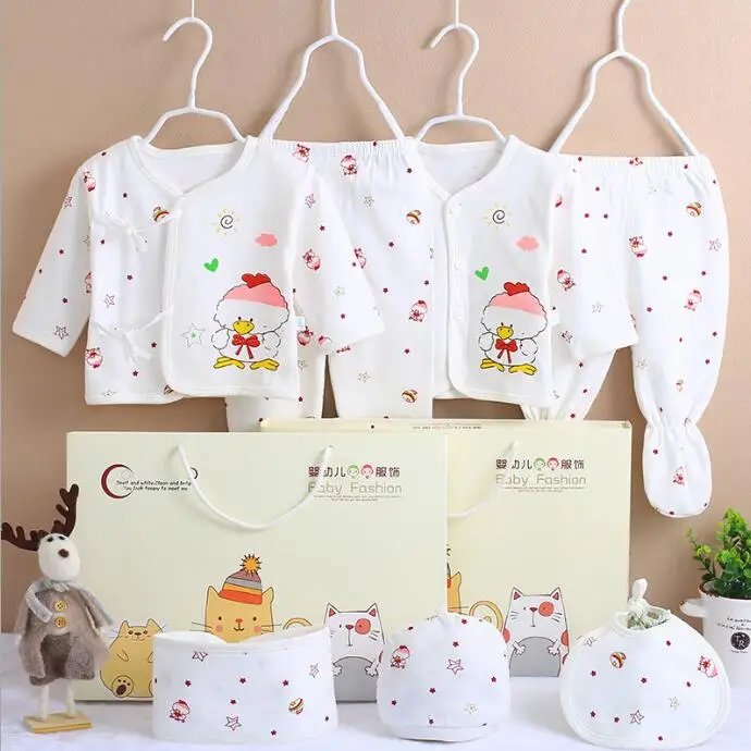 0-3M Newborn Clothing Sets for Baby Girls Boys Clothes Suits Cotton OUTFITS 7pcs/set MORE 20 STYLES - Цвет: CJM035P