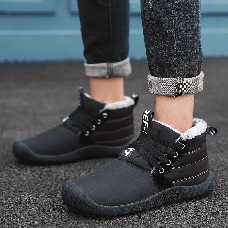 

Large Size Winter Cotton-padded Shoes Waterproof Canvas Shoes Large Size 48 Yards Widened Versatile Warm Thick Anti-slip Men Sho