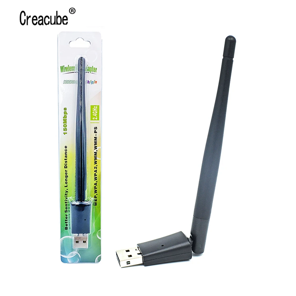 Creacube USB Wifi адаптер 150 Мбит антена Wi-Fi MT7601 ключ беспроводная сетевая карта WiFi