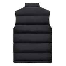 Хлопковый жилет мужской повседневный жилет со стоячим воротником мужской жилет большого размера хлопковый жилет корейский стиль тренд