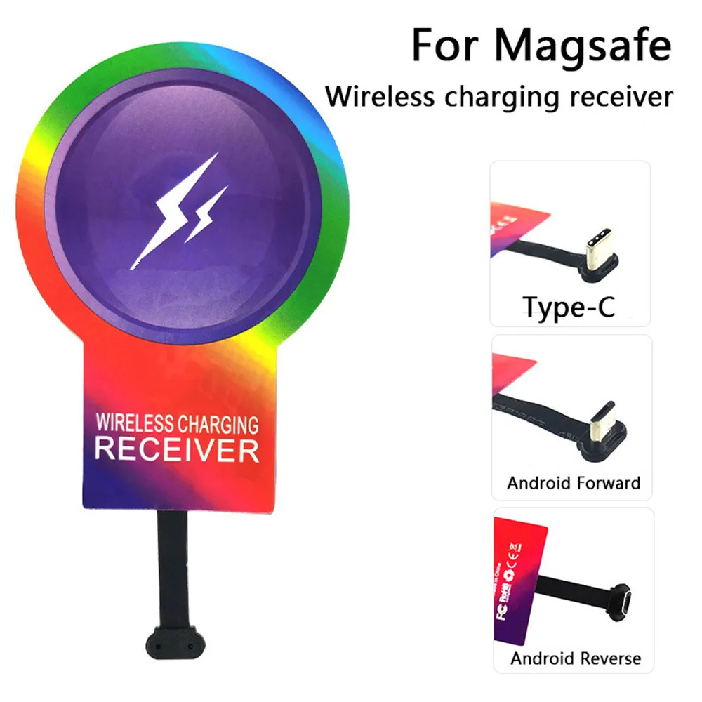 Qi Wireless Charging Receiver For iPhone 7 6s Plus 5s Micro USB Type C Universal Fast Wireless Charger For Samsung Huawei Xiaomi