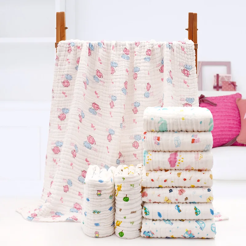 

Baby Blanket Newborn Cotton Soft Cartoon Children Quilt Unicorn Animal Muslin Diapers Knitted Blanket For Children Baby Blankets