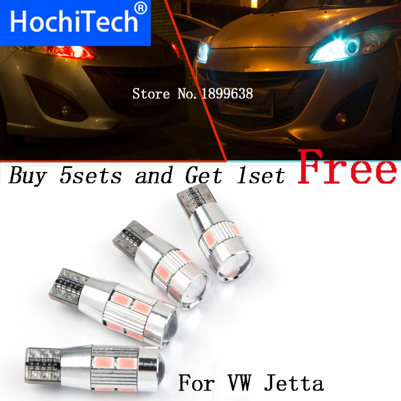 Безопасный светодиодный светильник T10 2 шт. 194 W5W высокая яркость Canbus для Volkswagen Jetta