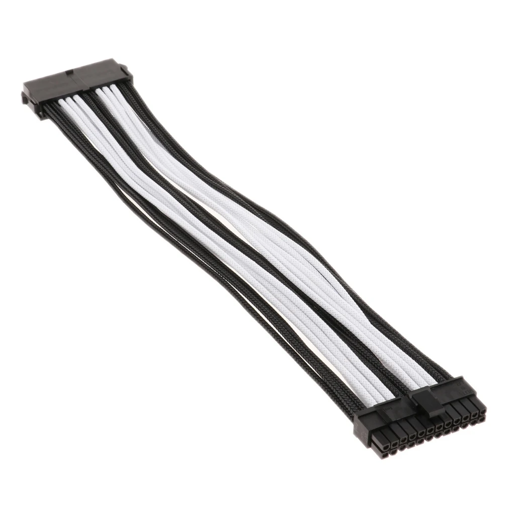 24 Pin папа к женскому ATX источник питания PSU удлинитель кабеля 30 см черный и