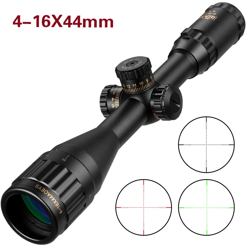 

Riflescope hunting 4-16x44 Optic Sight Green Red Illuminated Hunting Scopes Rifle Scope Sniper Airsoft Air Gun