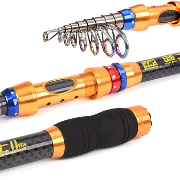 

Portable Superhard Telescopic Fishing Rod 1.8-3.6m Carbon Short Sea Fishing Pole Travel Ultra-light Casting Spinning Fishing Rod