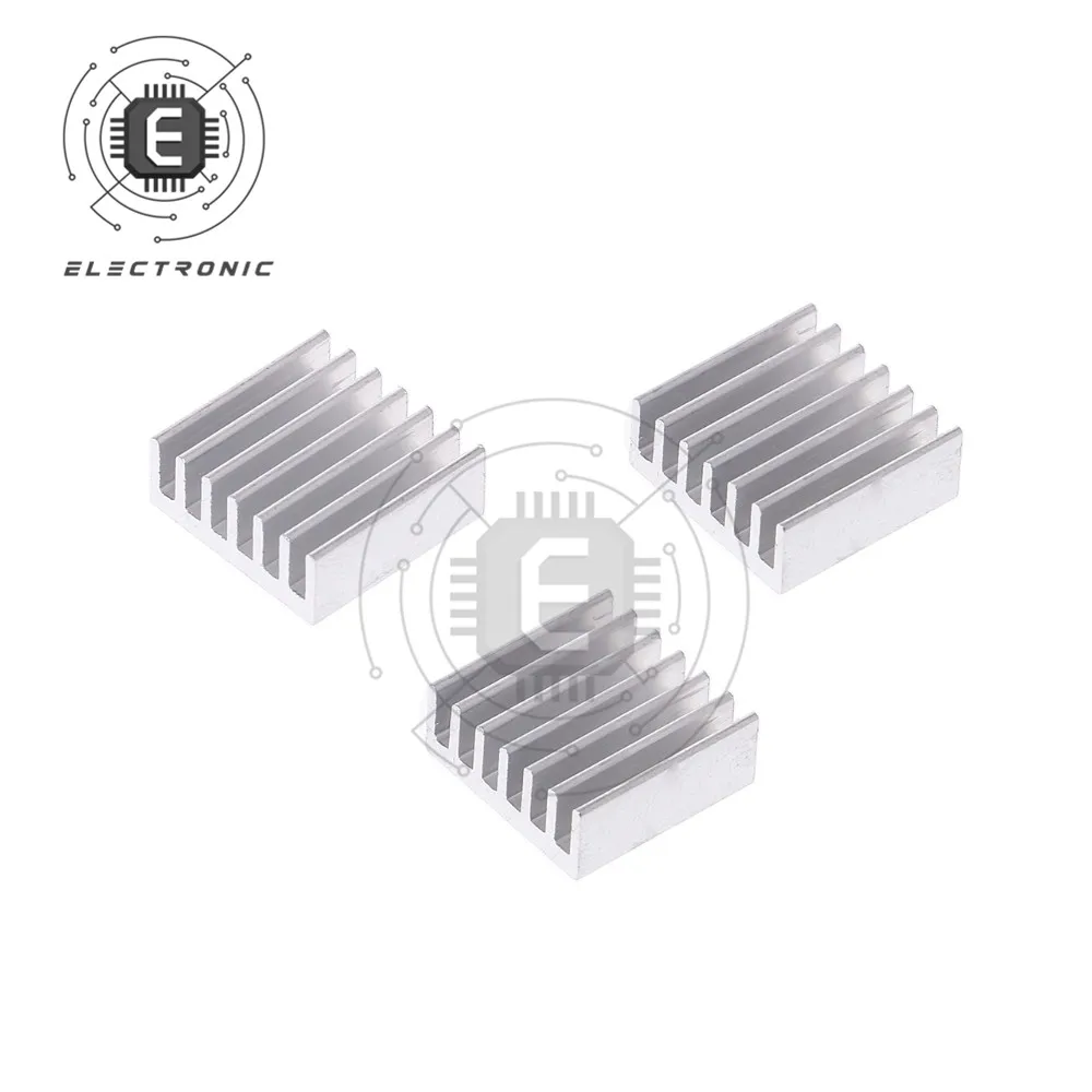 Aluminum Heat Sink 10PCS/Lot Aluminum Computer Cooler Radiator Heat Sink Memory Chip IC 14x14x6mm For Various Pi Heat Dissipation