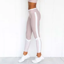 Sexy Fashion Printing Stitching Leggings breathable Fitness Casual Pants Jeggings White Stripe Workout Leggins