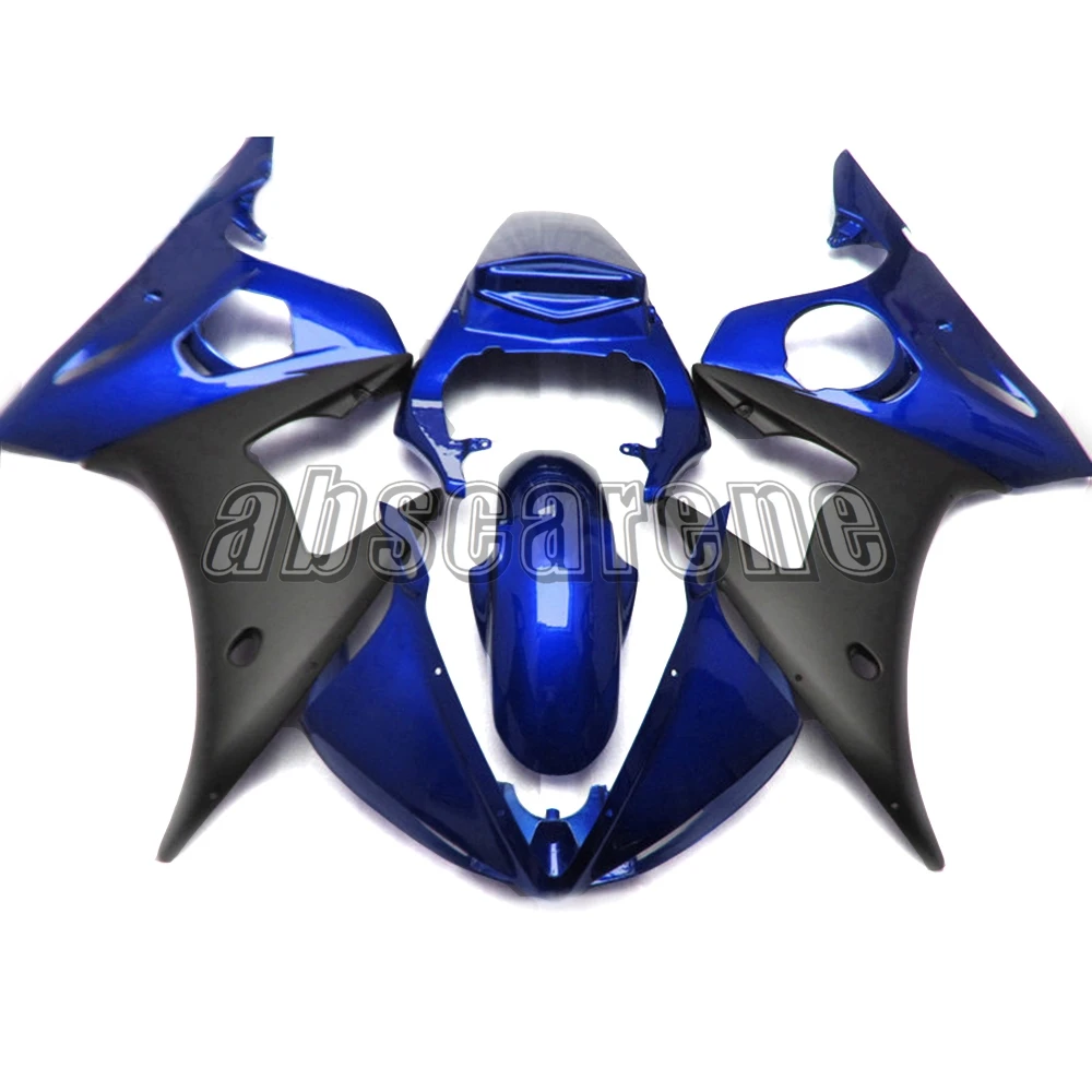Полный обтекатель комплект для Yamaha YZF600 R6 2003 2004 2005 YZF R6 03 04 05 ABS пластик инъекции мотоцикл капот синий плоский черный - Цвет: R6 2003 - 2004