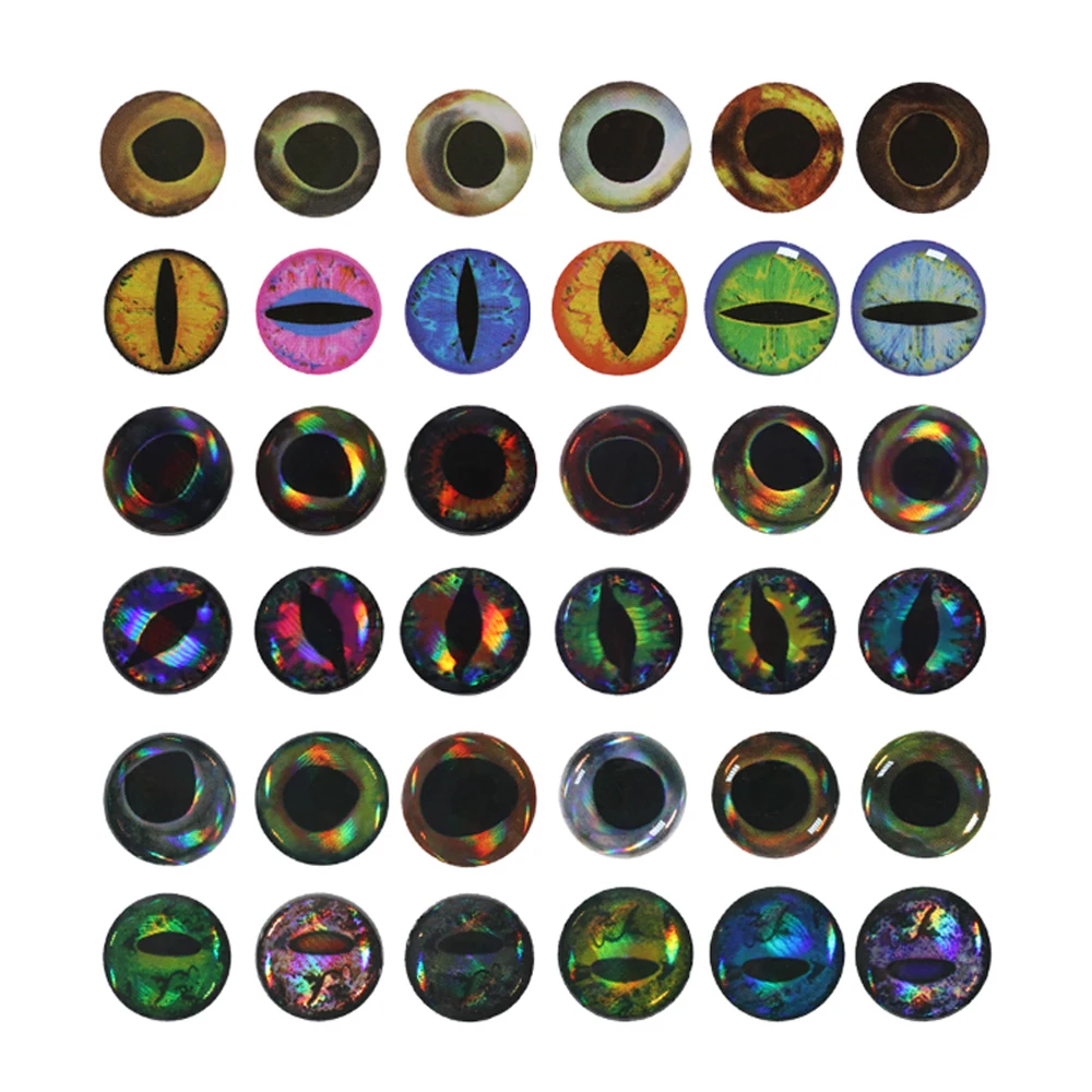 LVYXON 3D Holografische Vissen Lokken Ogen Voor Vliegbinden Stickers Voor  Zeevissen Doe-het-zelf Nep Aas, image size:1000x1000