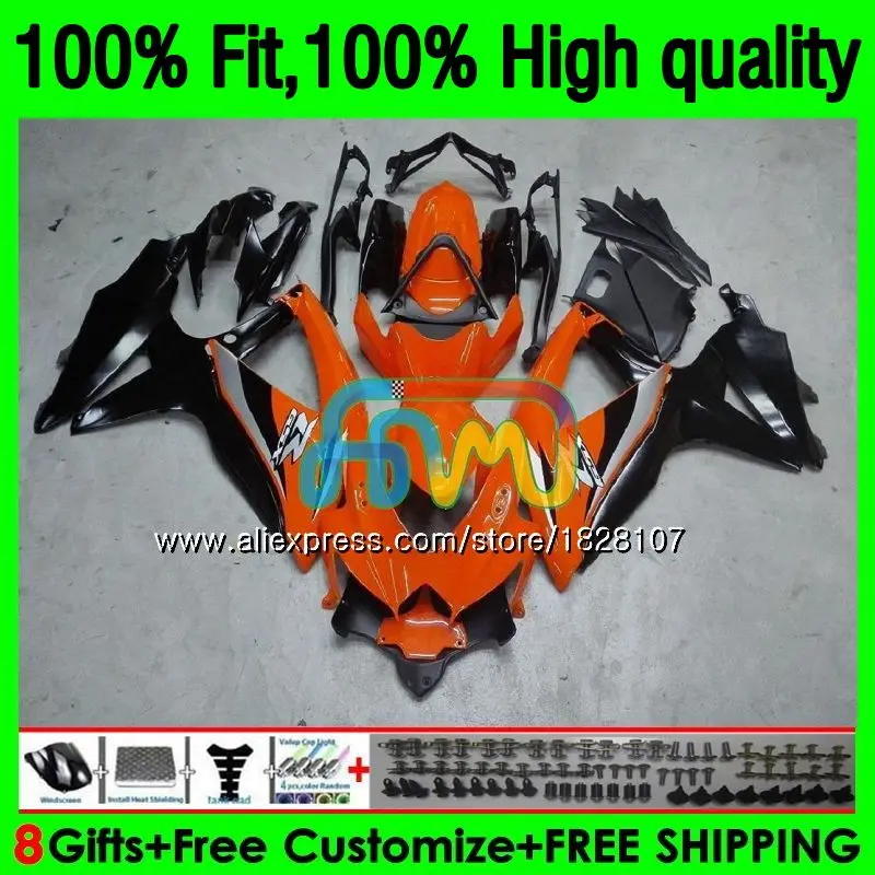 OEM для SUZUKI Orange blk GSXR 600 750 CC GSX R600 GSXR600 08 09 10 38b. 19 GSX-R600 GSXR-750 K8 GSXR750 2008 2009 2010 обтекатель |